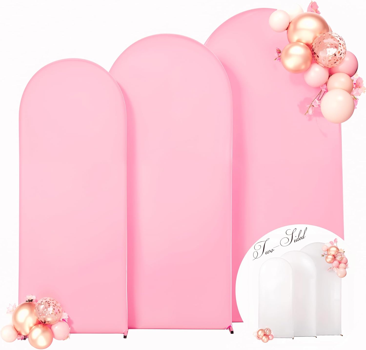 Wedding Arch Backdrop Cover Set of 3 for Elegant Events