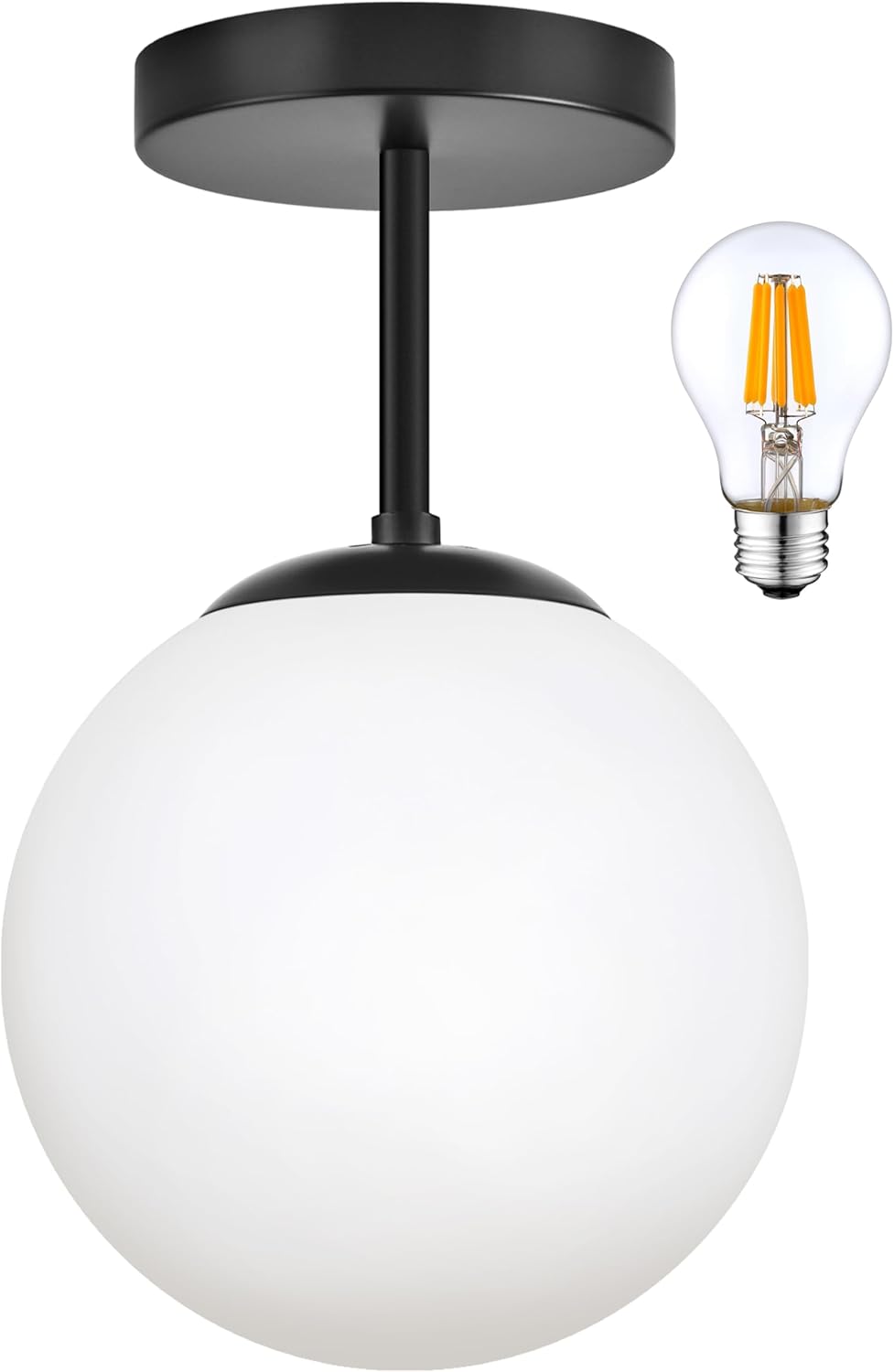 Globe Semi Flush Mount Ceiling Light for Modern Home Decor