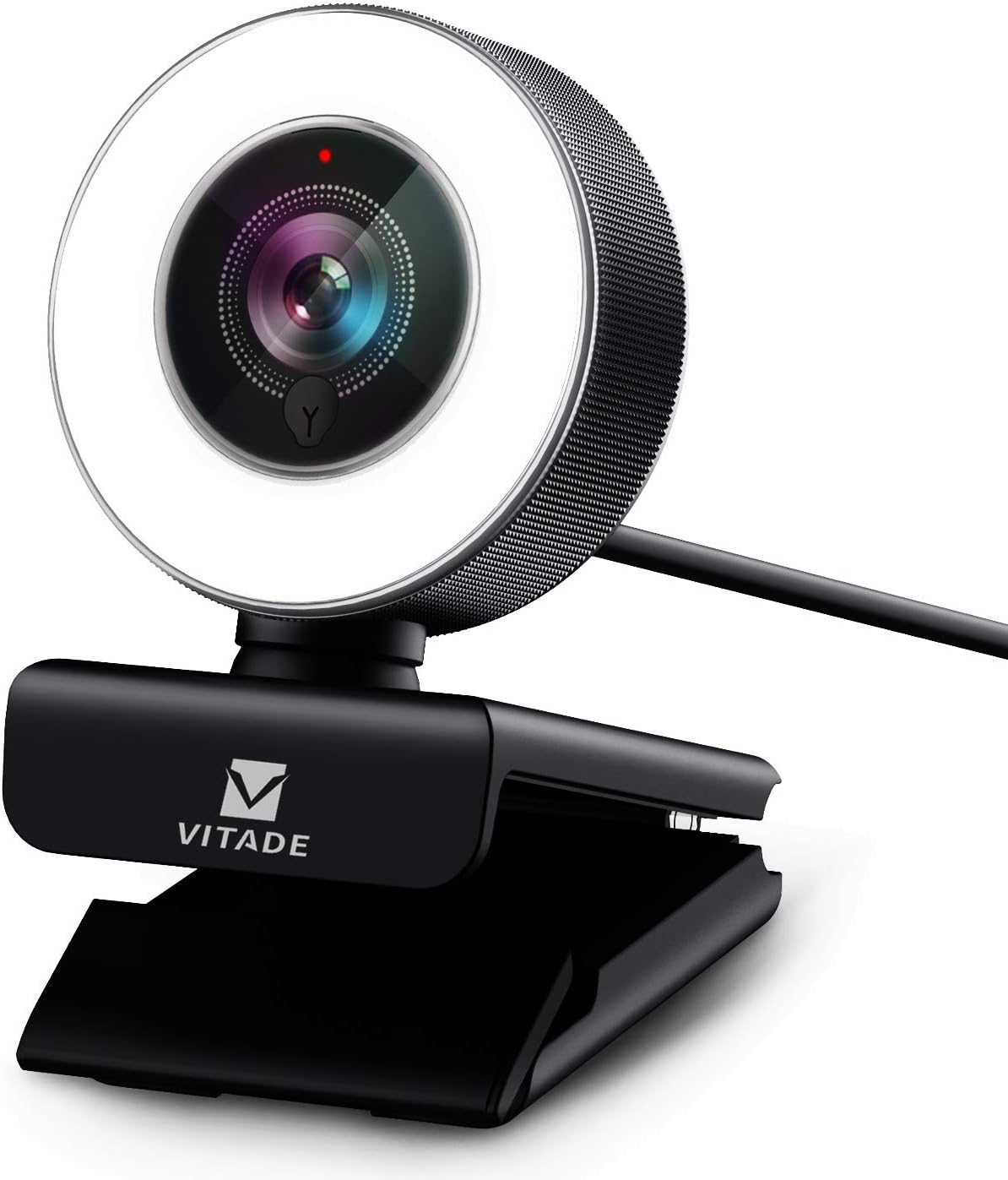PC Webcam for Streaming HD 1080P with Adjustable Ring Light