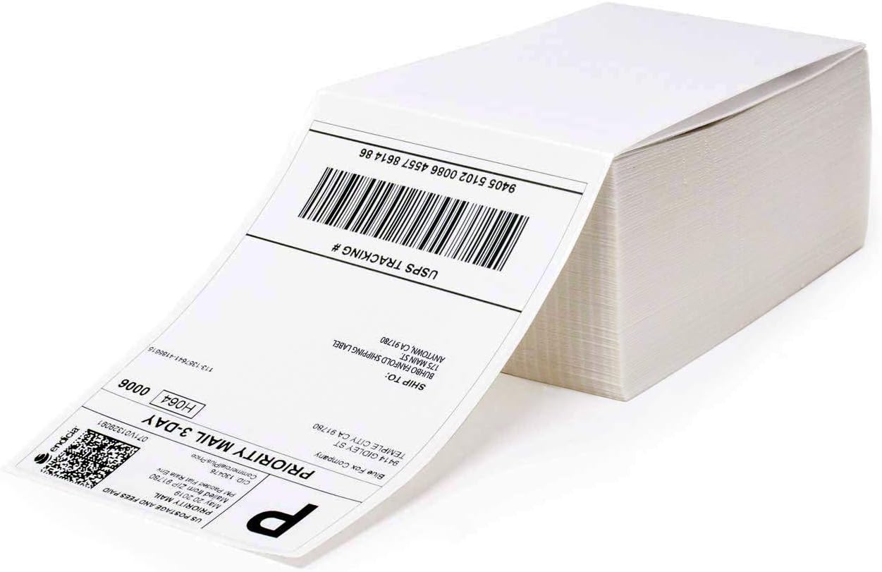 MFLABEL Fanfold 4in x 6in Direct Thermal Labels for Shipping