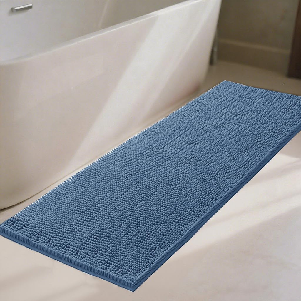 Super Absorbent Chenille Bath Mat 60x24 for Ultimate Comfort