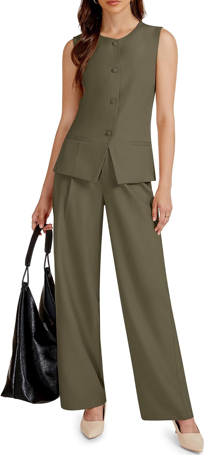 Women's 2 Piece Blazer Outfits for Dressy Casual Work Sets