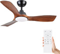 42 Inch Ceiling Fan with Light and Remote - Quiet DC Motor, 3CCT