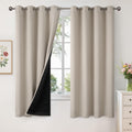 YoungsTex 100% Blackout Curtains 63 in Length - Full Light Blocking