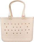 Large Tote Bag - Stylish Perforated Polka Dot Tote for Beach