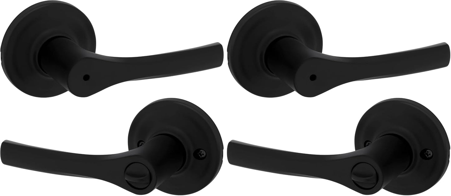 Kwikset Henley Interior Privacy Door Handle with Lock for Home