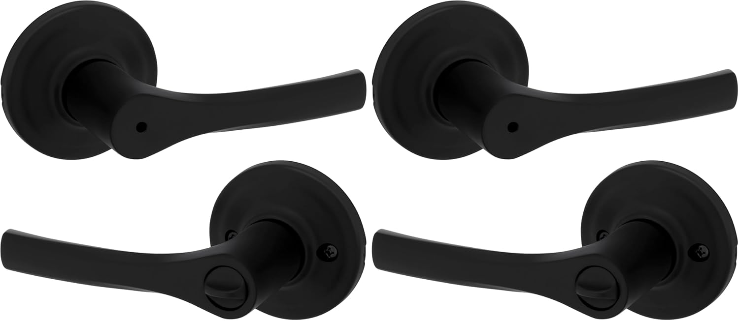 Kwikset Henley Interior Privacy Door Handle with Lock for Home