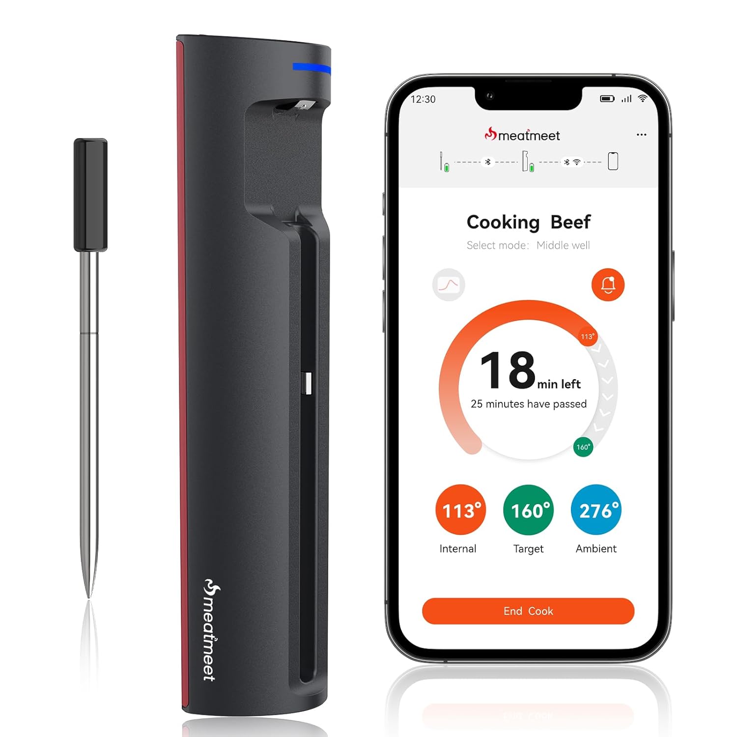 Meatmeet: Pro Smart Wireless Meat Thermometer