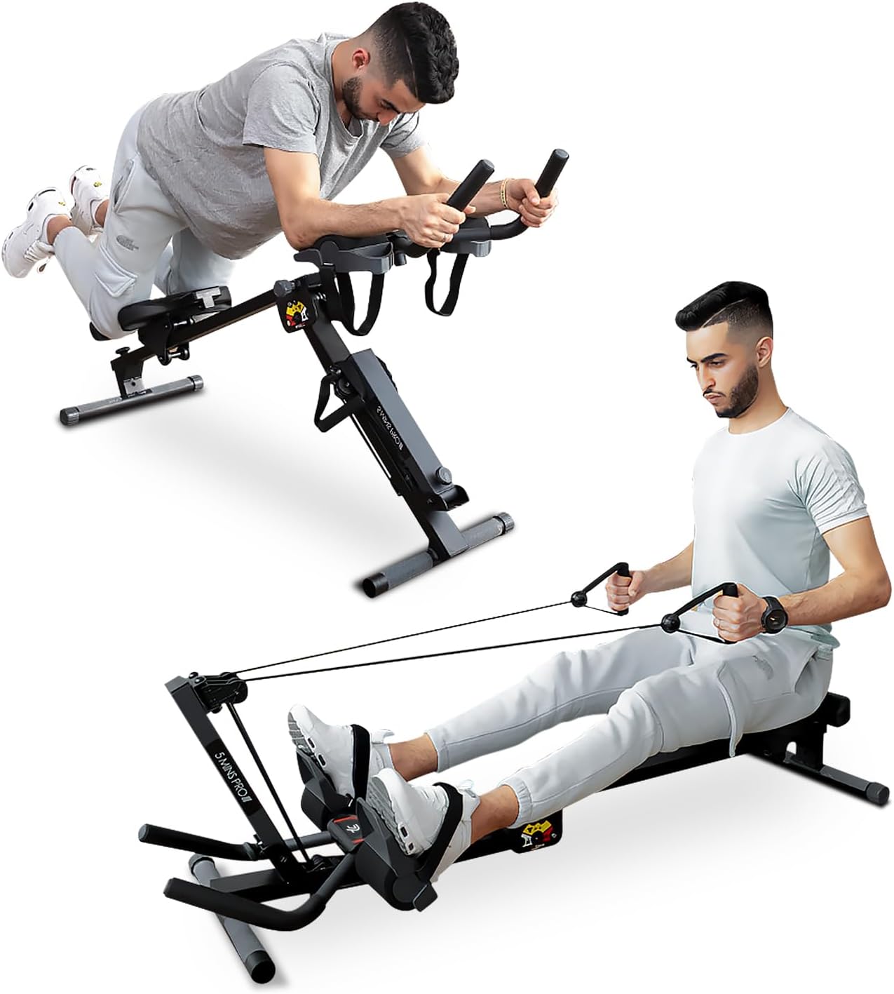 Tousains 3-in-1 Foldable Rowing Machine - Tone Abs easily!
