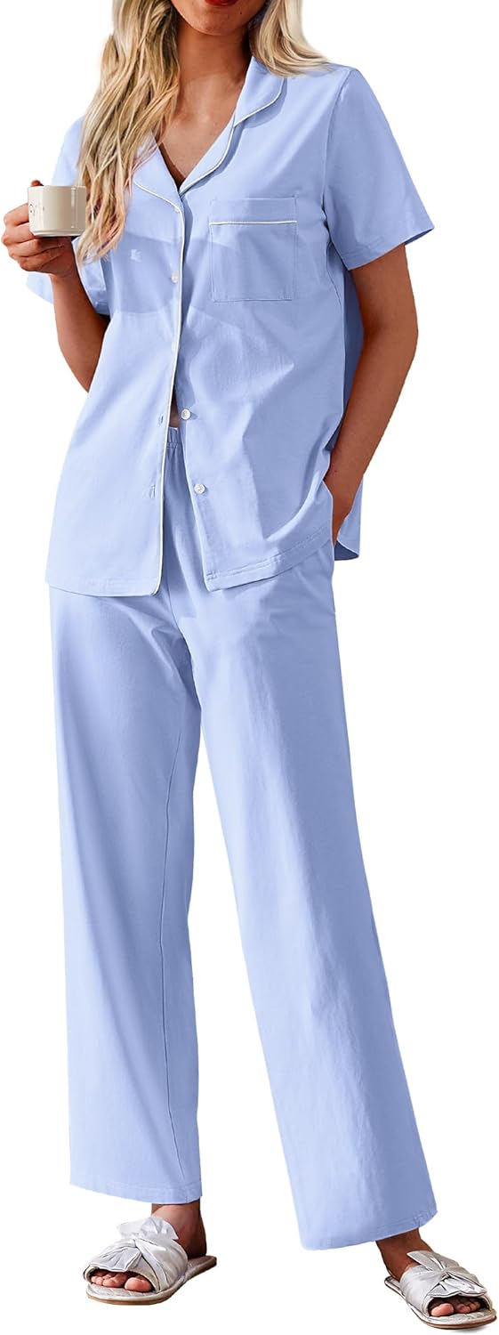 Ekouaer Women's Cotton Pajamas Set for Ultimate Comfort and Style