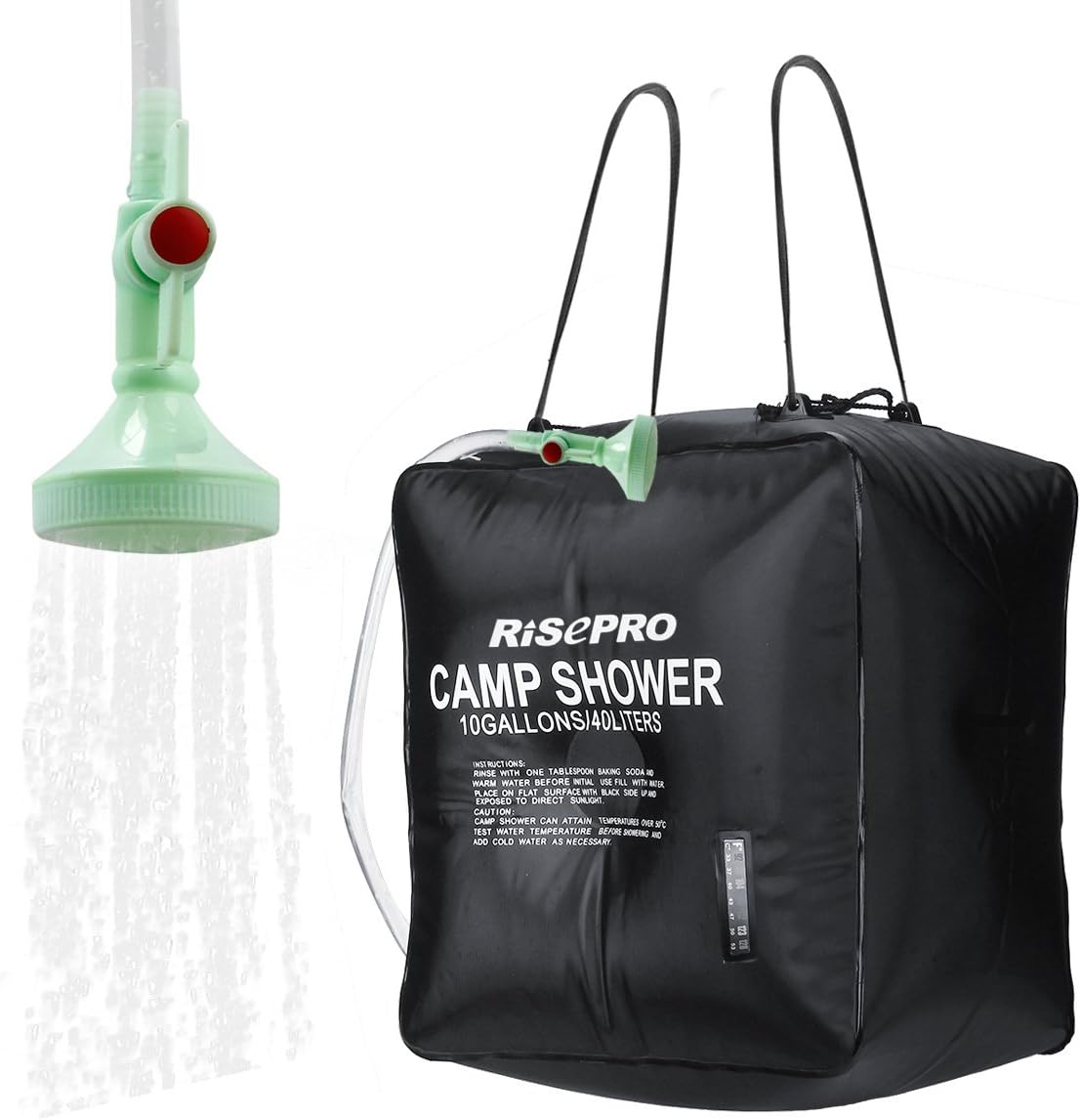 RISEPRO Solar Shower Bag: 10 Gallons Hot Water on the Go!