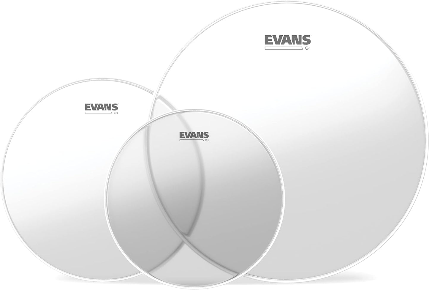 Evans G1 Clear Fusion Tompack - 10in, 12in, 14in Drum Heads