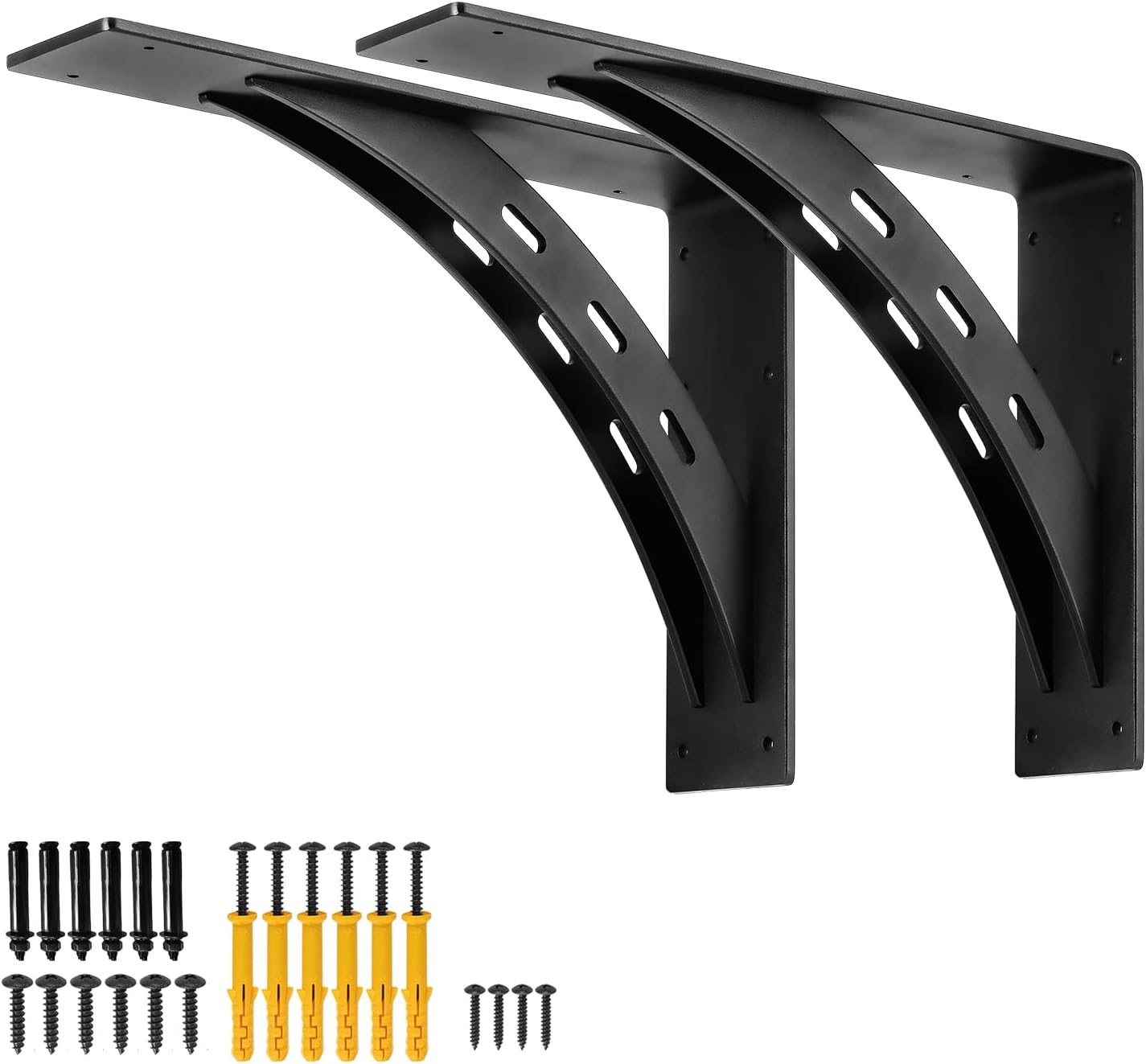 Heavy Duty Shelf Brackets Set of 2 for 16in to 24in Shelves