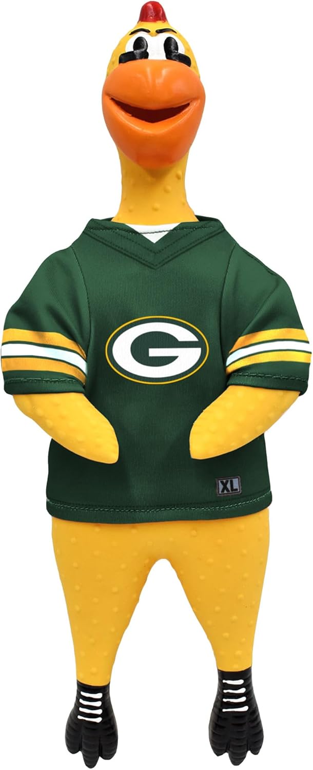 NFL Team Rubber Chicken Toy - Quirky Pet Fun!