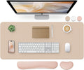 Bloss Leather Desk Pad and Wrist Rest Set - Large Desk Protector