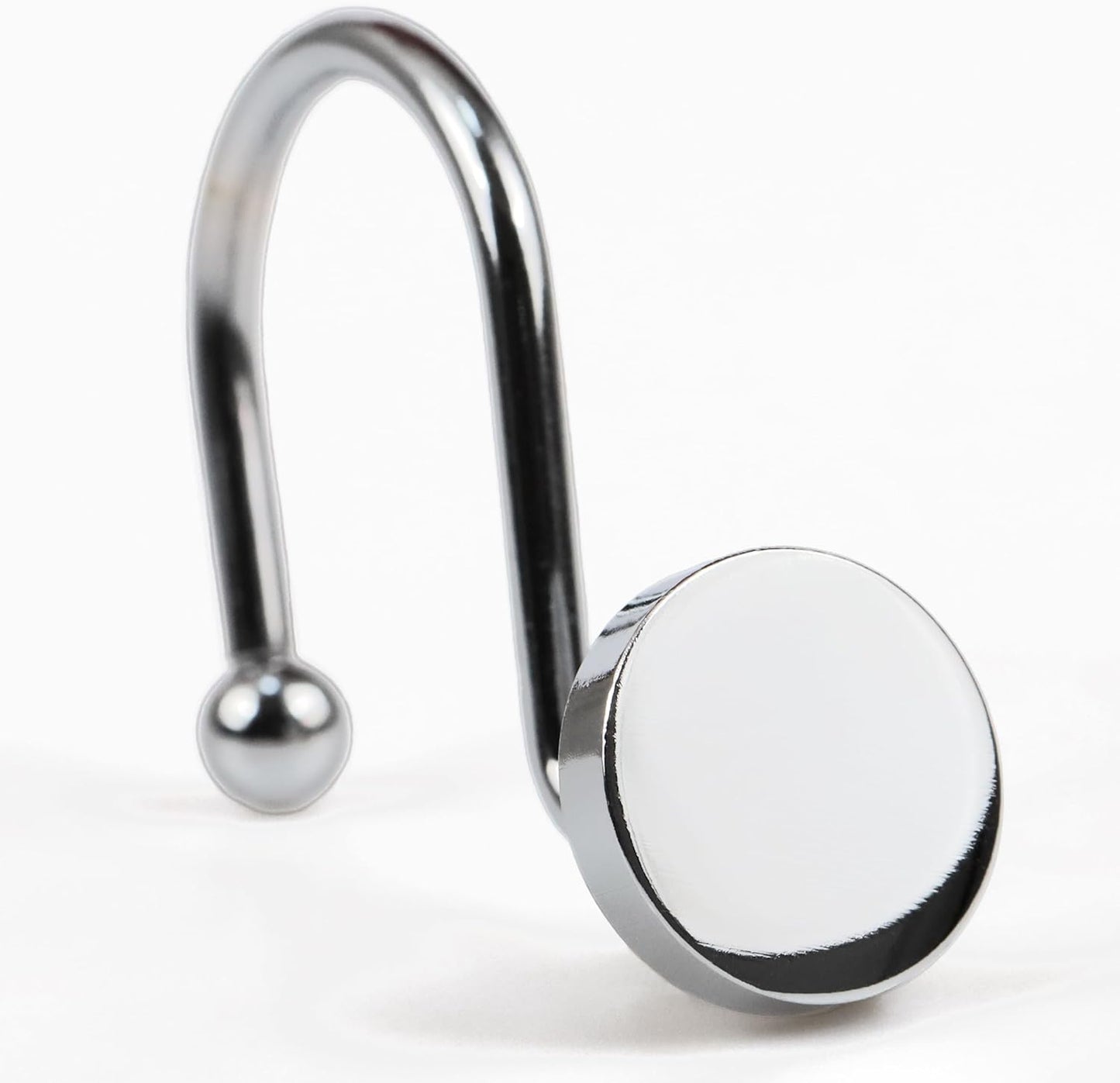 Popkozzi Chrome Shower Hooks: Heavy Duty Rings for Modern Bath
