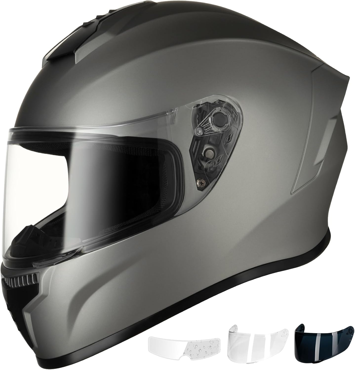 Favoto Full Face Motorcycle Helmet with Dual Visor and Safety