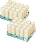 Luxurious Ivory Pillar Candles - 2x6 Inches - 40 Candles