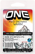 4WD Snowboard & Ski Wax 65g Bar - Fast Warm Wet Snow Tune