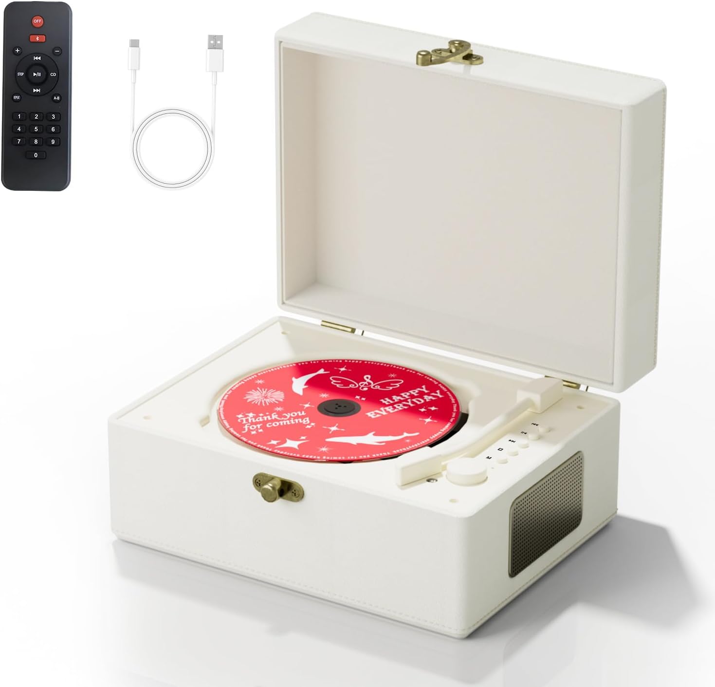 Yintiny: Rechargeable Leather CD Player