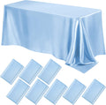 Satin Rectangle Tablecloth 102 x 58 in 8-Pack - Elegant Party Covers