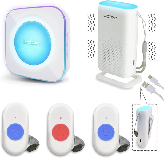 Wireless Caregiver Pager Alert Button System for Elderly Care