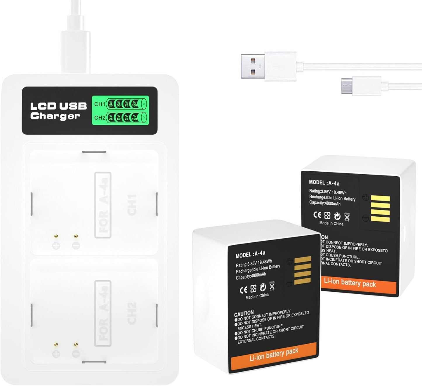 2-Pack Rechargeable Battery for Arlo Pro 3, 4, Ultra, 2 Cameras