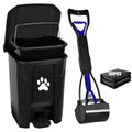 Outdoor Dog Poop Trash Can with Lid - Hands-Free Waste Station