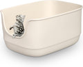 Gefryco Large Cat Litter Box 24.6in x 18.3in x 12.2in - High Wall