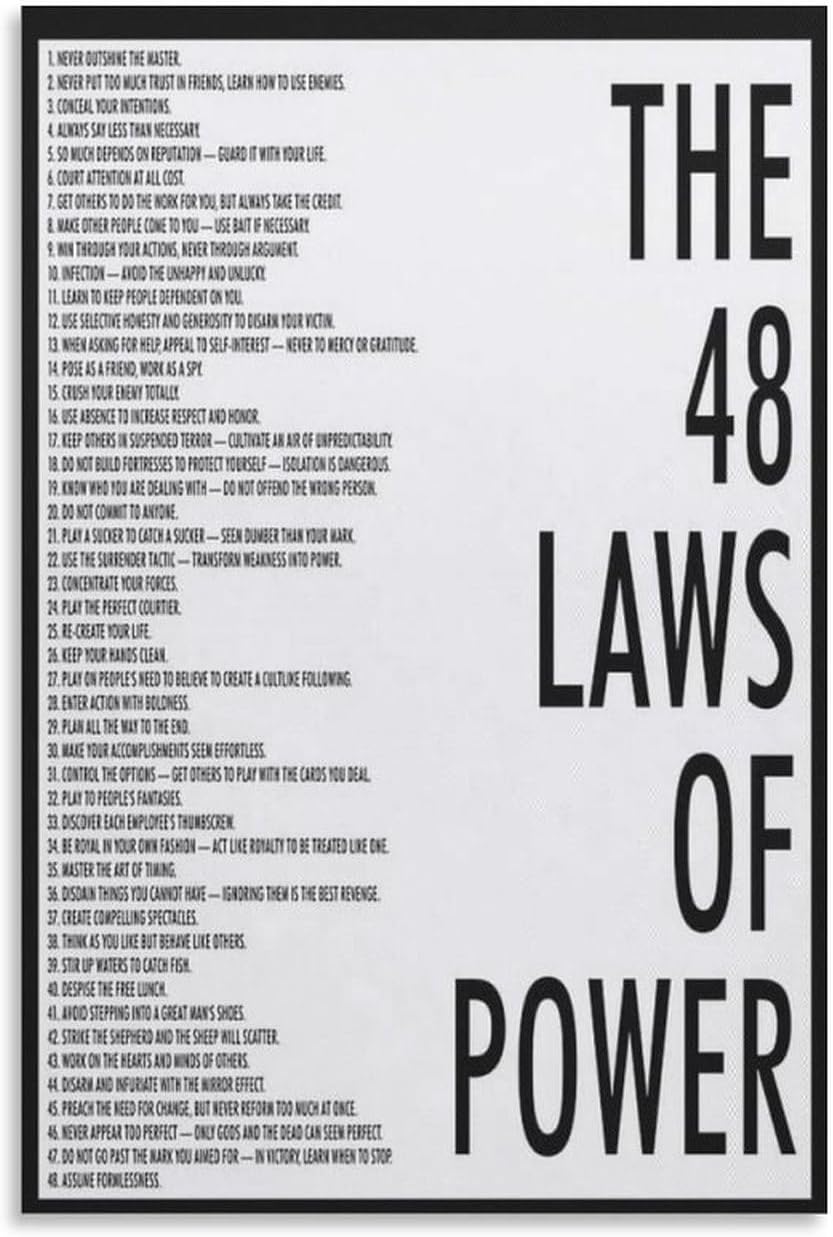 48 Laws of Power Canvas Print - HOMSOL
