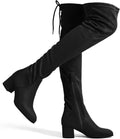 DREAM PAIRS Women's Laurence Over The Knee Thigh High Chunky Heel is