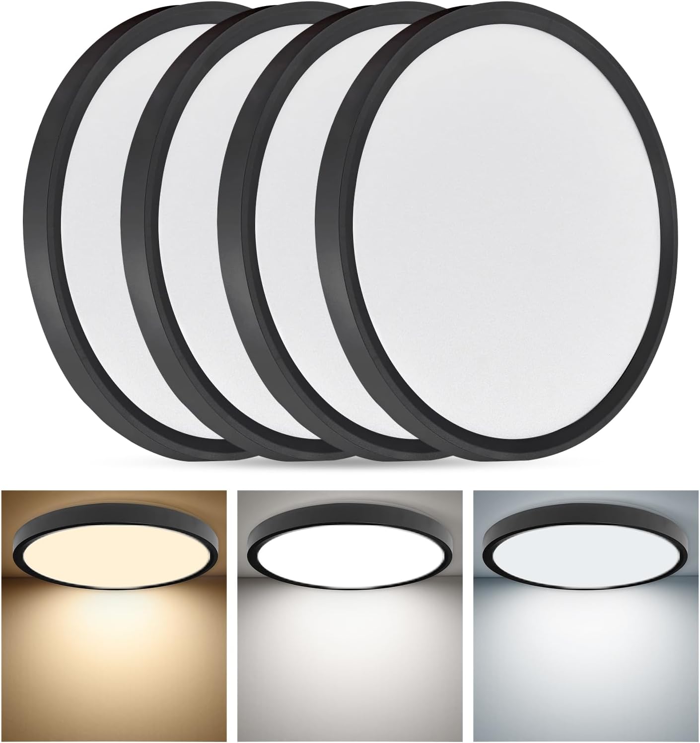 12 Inch LED Flush Mount Ceiling Light - Ultra-Thin Design
