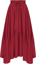 Scarlet Darkness Maxi Skirt High Waist Renaissance Skirt - Flowing pls