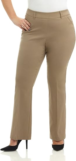 Rekucci Curvy Woman Ease into Comfort Bootcut Plus Size Pant