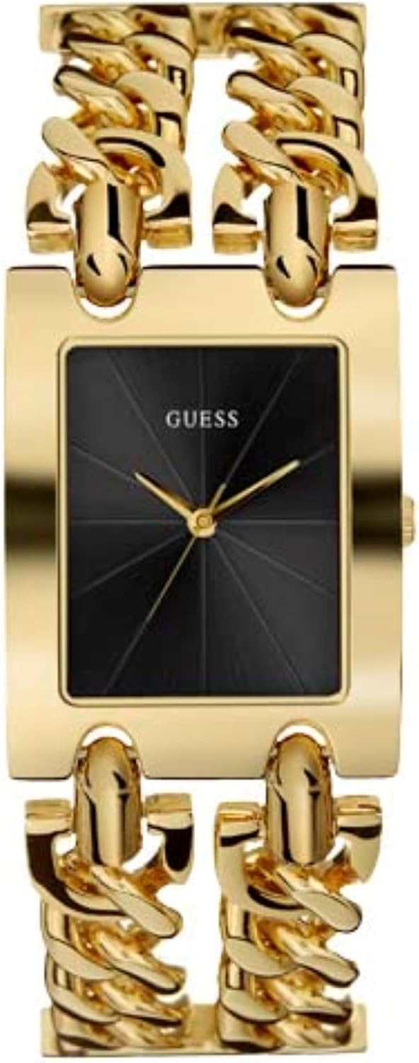 GUESS Silver-Tone Multi-Chain Watch, Self-Adjustable Links