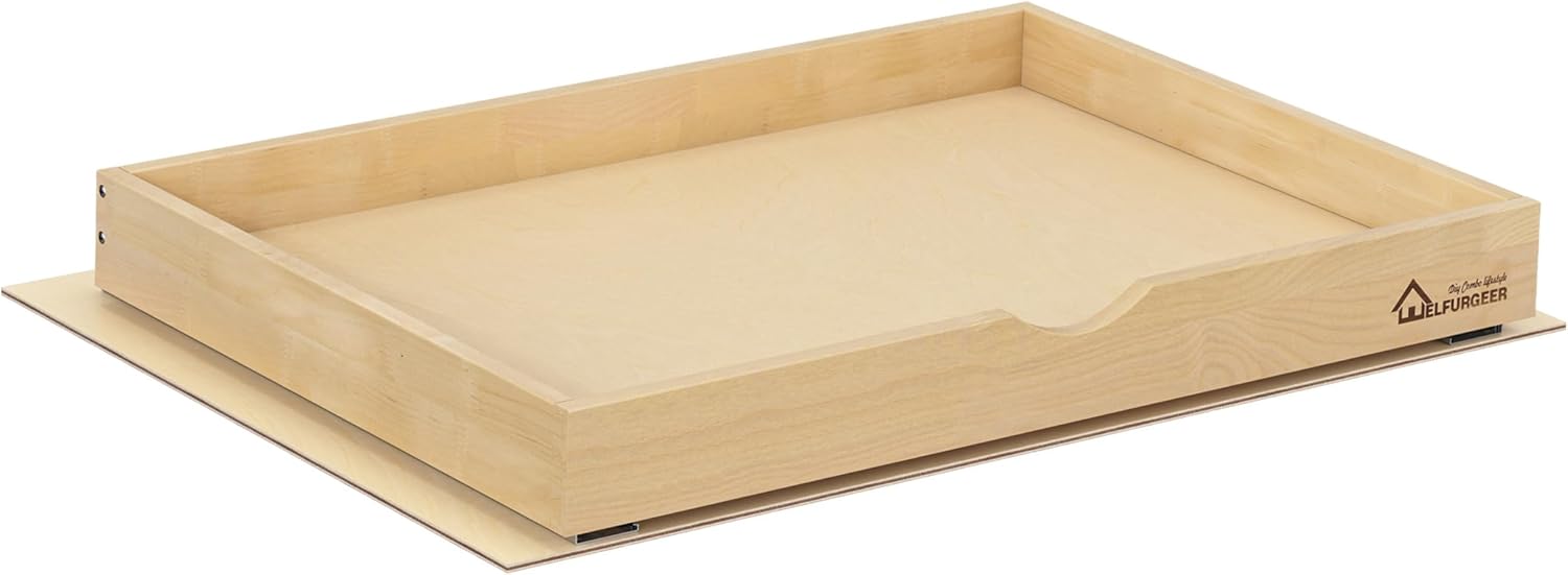 WelFurGeer Soft Close Pull Out Drawers for Cabinets - 29 in W
