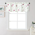 Country Style Kitchen Valances Linen Textured Flower Embroidered