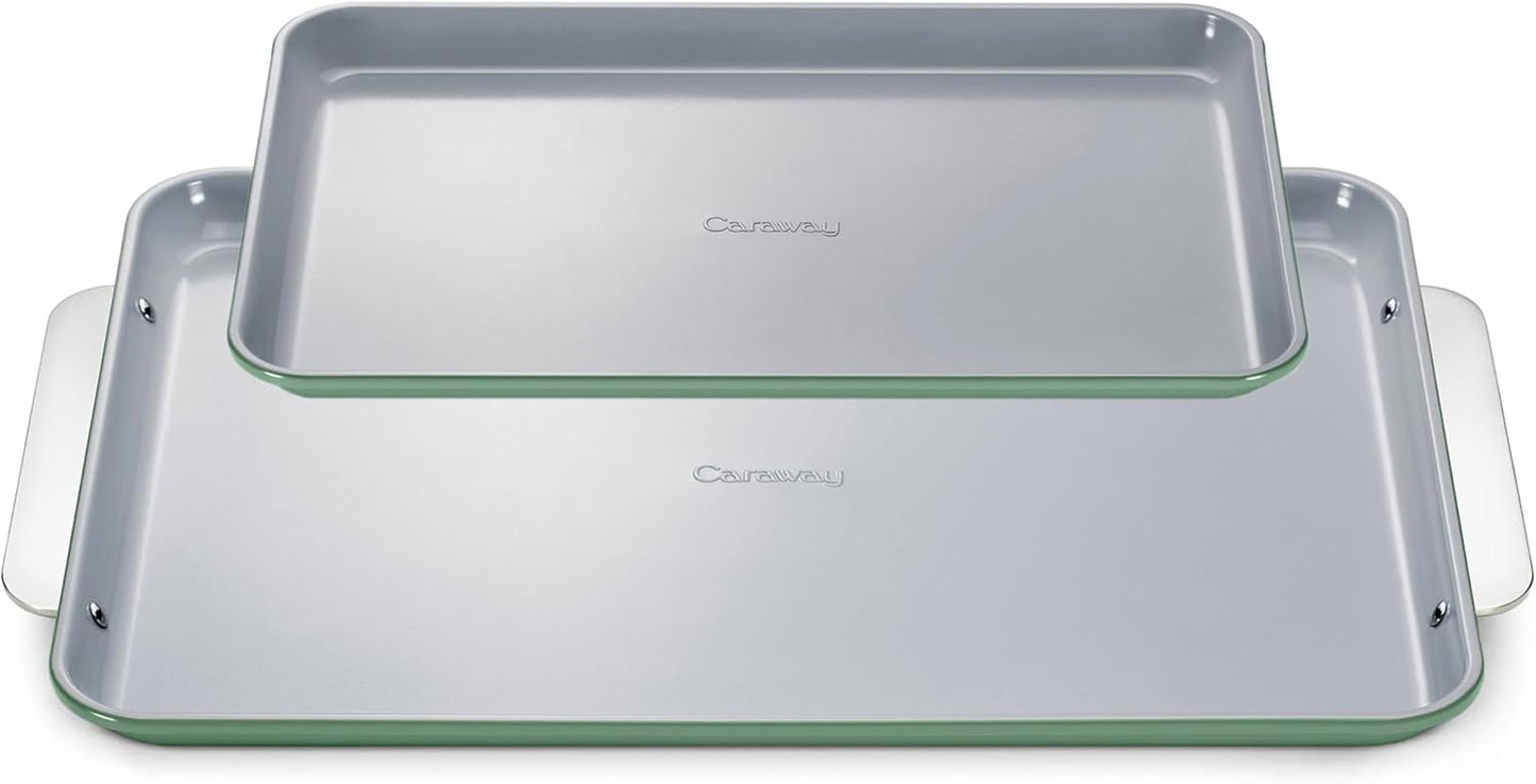 Caraway Non-Stick Ceramic Baking Sheet Duo for Healthy Baking