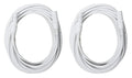 XLR Microphone Cable 25 ft Two-Pack - White Balanced Audio Cables