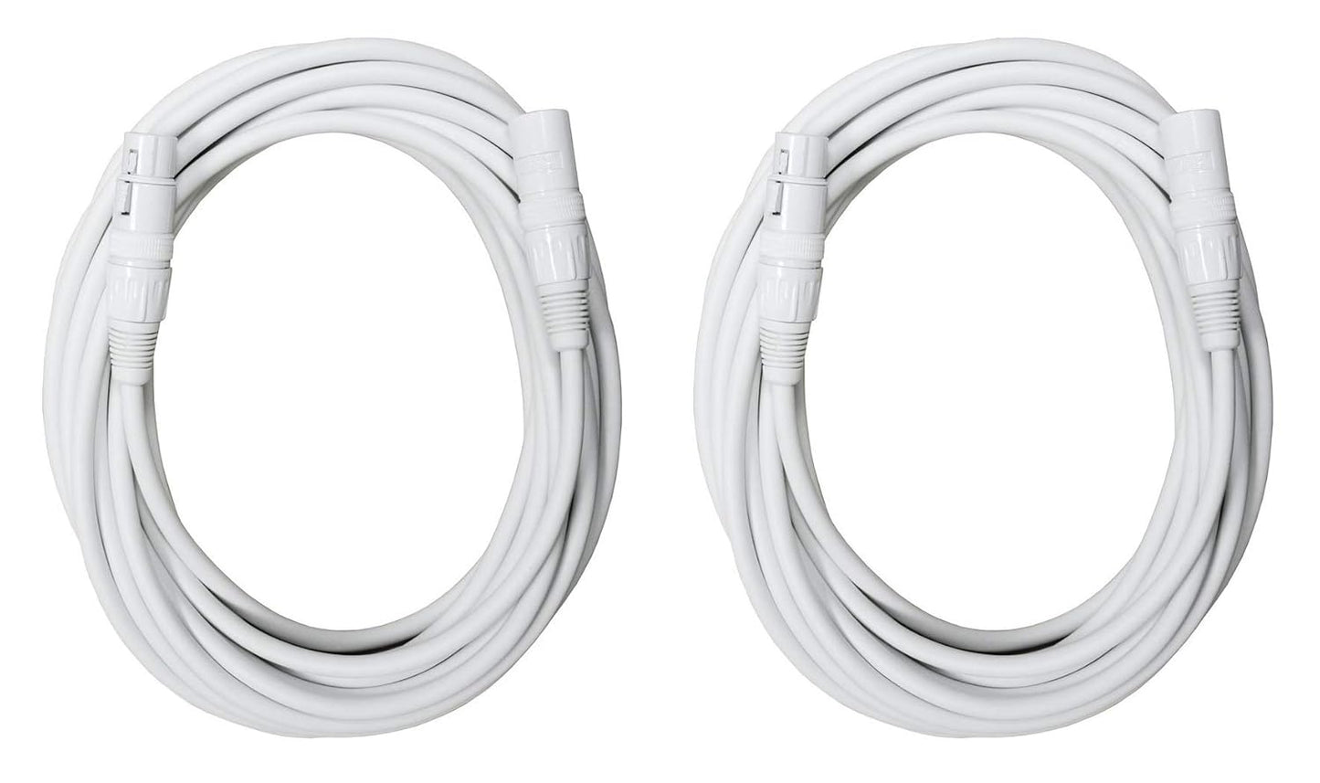 Audio2000ftS E80125P2 Two-Pack 25-Feet XLR Cables for Recording