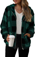Nirovien Womens Sherpa Jacket Cozy Zip Up Hoodie Fleece