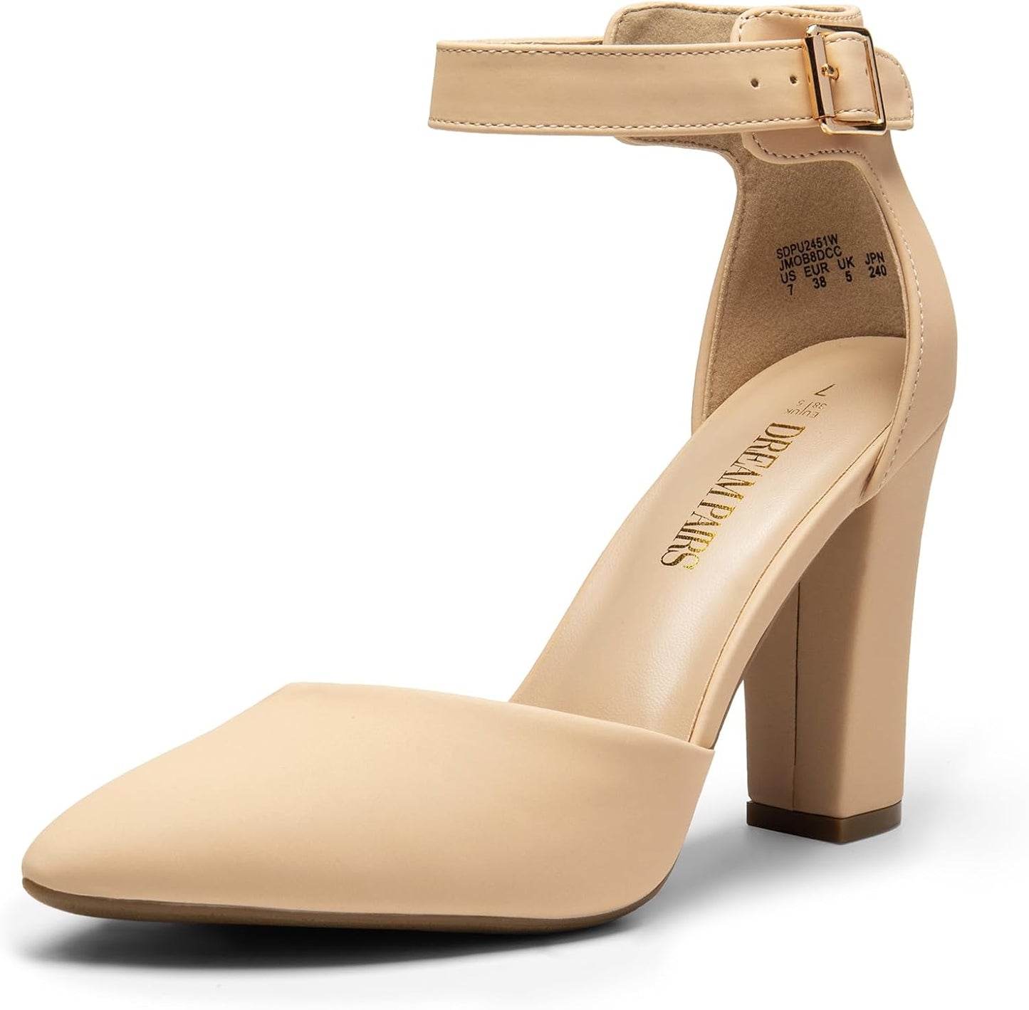 DREAM PAIRS Women's Chunky High Heels for Elegant Occasions