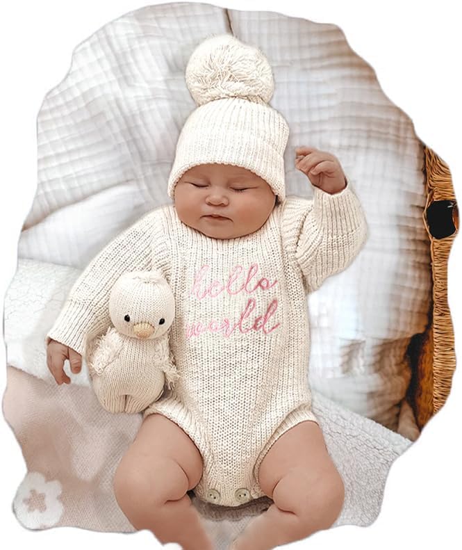 Ylsteed Baby Sweater Romper Set - Cozy Fall/Winter Outfit