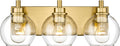 Bathroom Light Fixtures Brushed Gold 3-Light Vanity Sconce - Globe