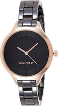 Nine West Women's Bracelet Watch - Classic Gunmetal Look