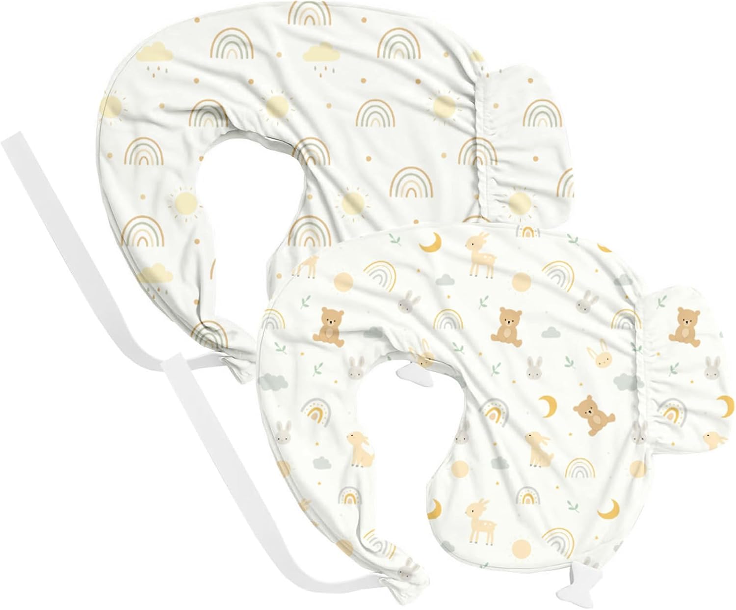 Nursing Pillow Covers for Breast Feeding Pillow - 2 Pack