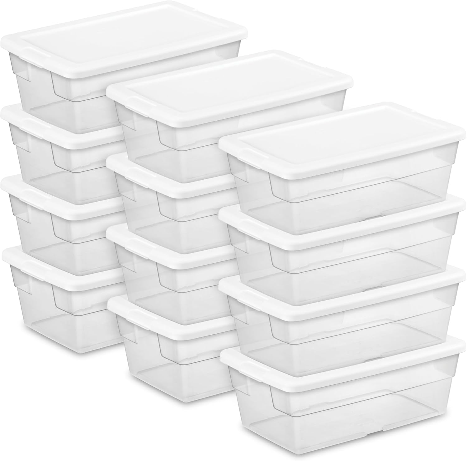 Sterilite 12-Pack 6 Quart Storage Box for Easy Organizing