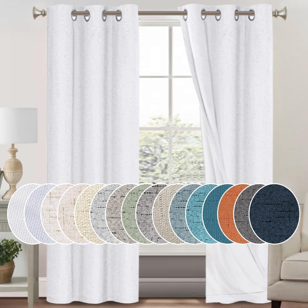 PrinceDeco 100% Blackout Curtains for Bedroom and Living Room