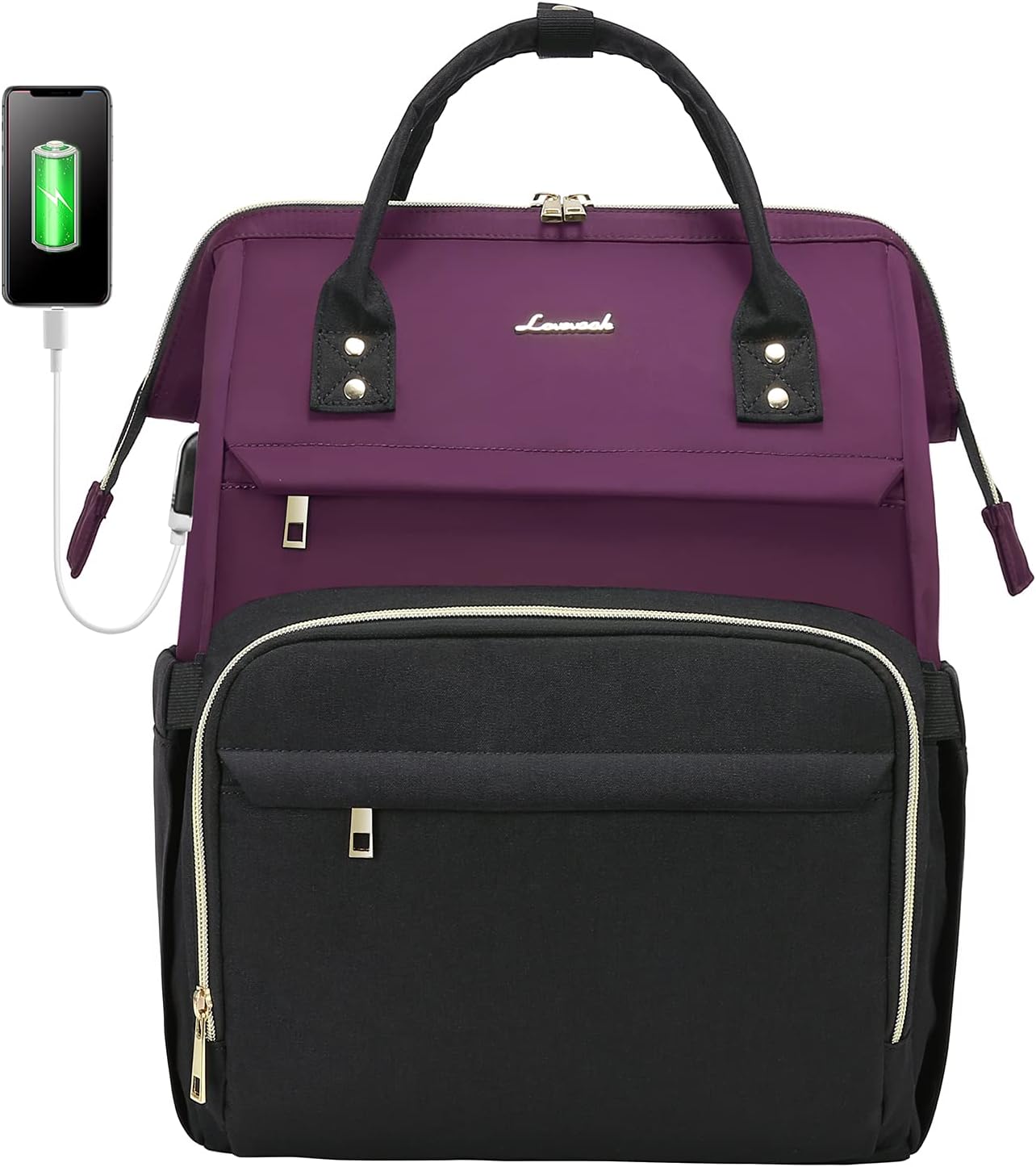 LOVEVOOK Laptop Backpack for Women with USB Port and Pockets