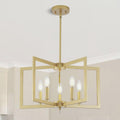 Gold Chandelier 5-Light Dining Room Light Fixture - Modern Farmhouse